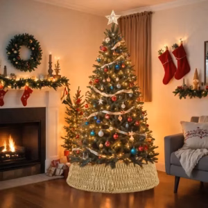 Saia Árvore de Natal Base Rústica 70x50x25cm