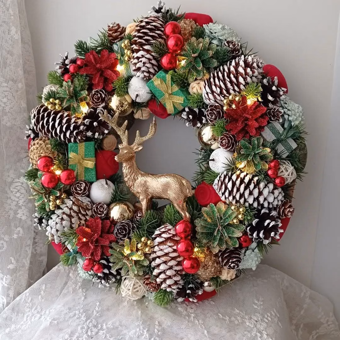 Guirlanda Decoração Natalina Luxo com Led 55CM - Image 3