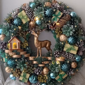 Guirlanda Decoração Natalina Luxo com Led 65CM