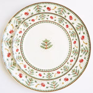 Conjunto de Porcelana  Natalino com 2 Peças