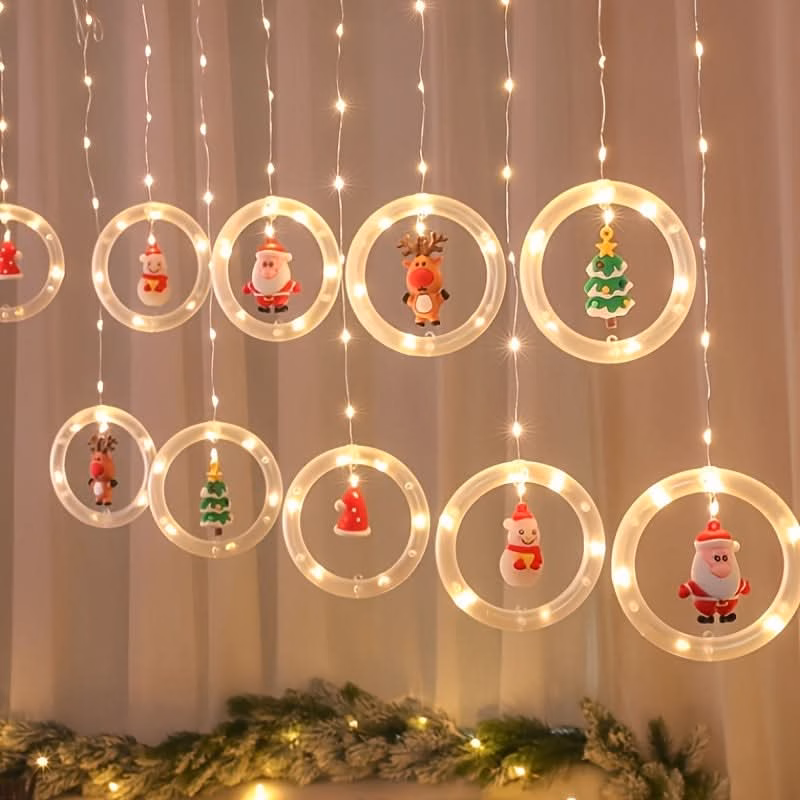 Luz de Natal LED Colorida do Papai Noel para Janela com USB - Image 4
