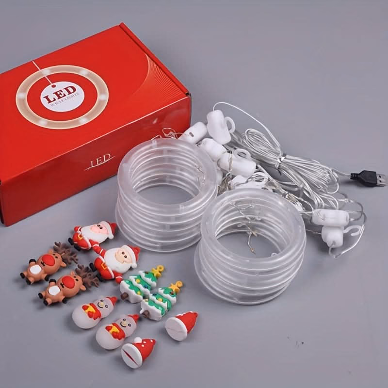 Luz de Natal LED Colorida do Papai Noel para Janela com USB - Image 9