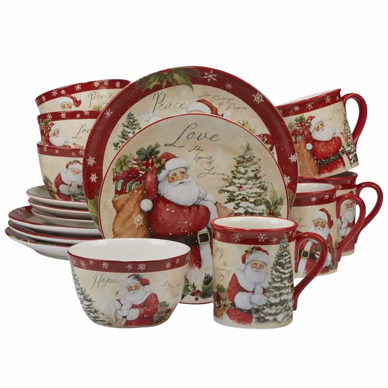 Conjunto de Louça de Natal Holiday Wishes – 16 Peças - Image 10