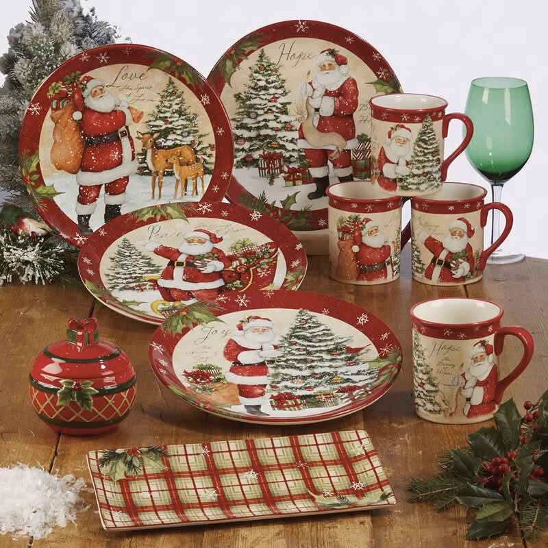 Conjunto de Louça de Natal Holiday Wishes – 16 Peças - Image 3