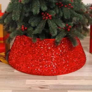 Saia De Árvore Natal De Lantejoulas Brilhantes 45x70cm