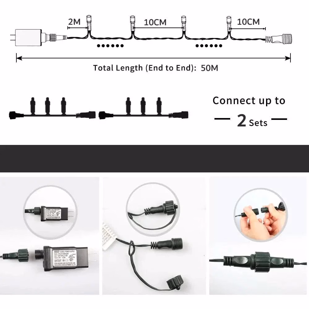Luzes de Fadas Natalinas IP65 - Encanto e Magia em 50m - Image 3