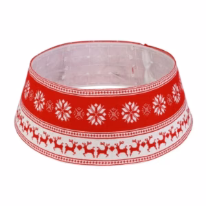 Saia Árvore de Natal Base De PVC, Floco De Neve E Alce 60x30cm