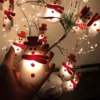 10 Luzes de Corda de Boneco de Neve LED