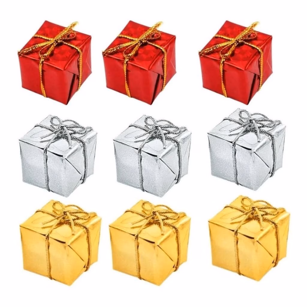 Kit 125 Enfeites Para Árvores De Natal Pendentes Bolinha Pisca Pisca Led - Image 3