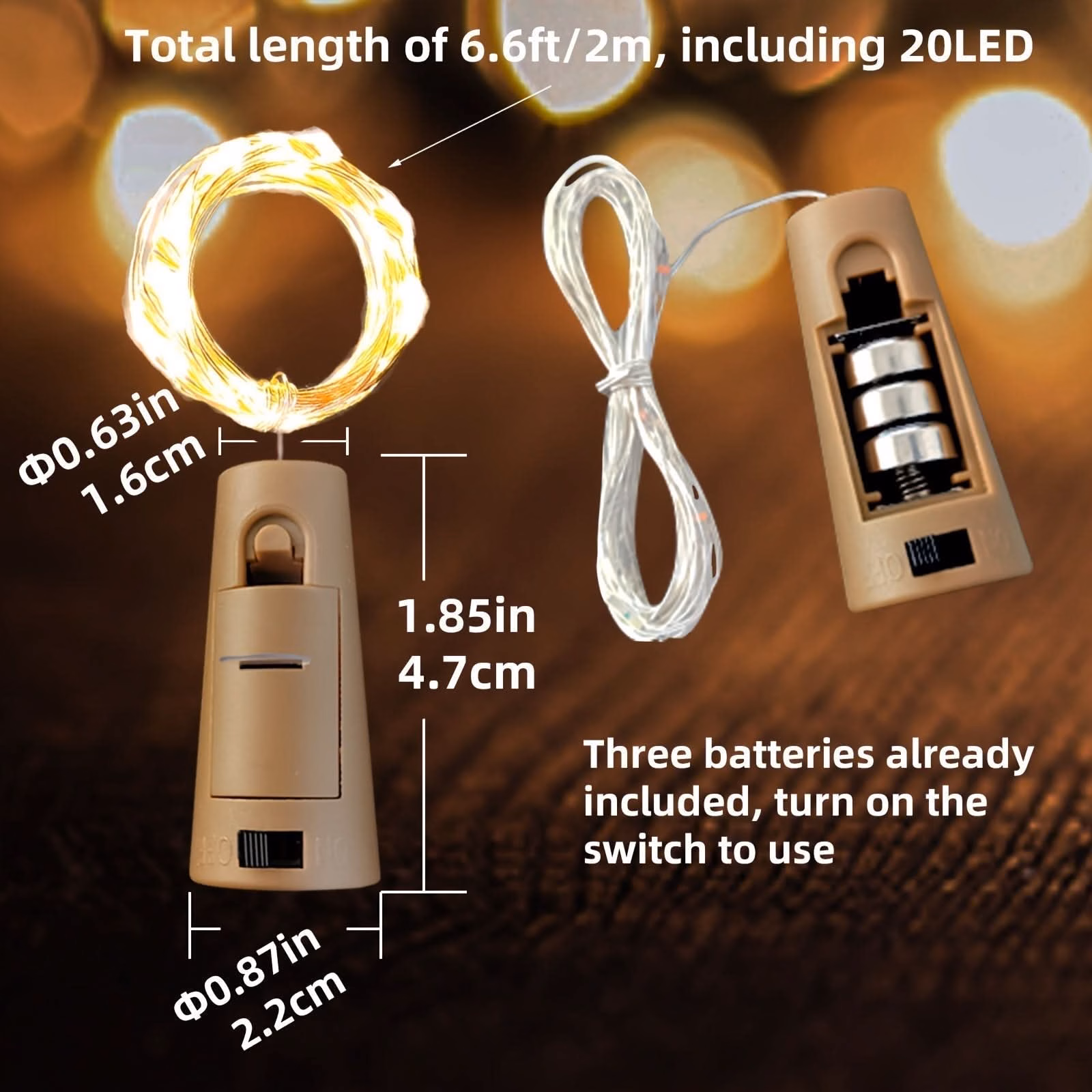 Luzes de garrafa de LED Natalina - Image 5