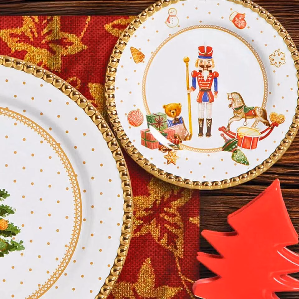 Pratos de Sobremesa Cerâmica Temático Natalino - 6 peças - Image 6