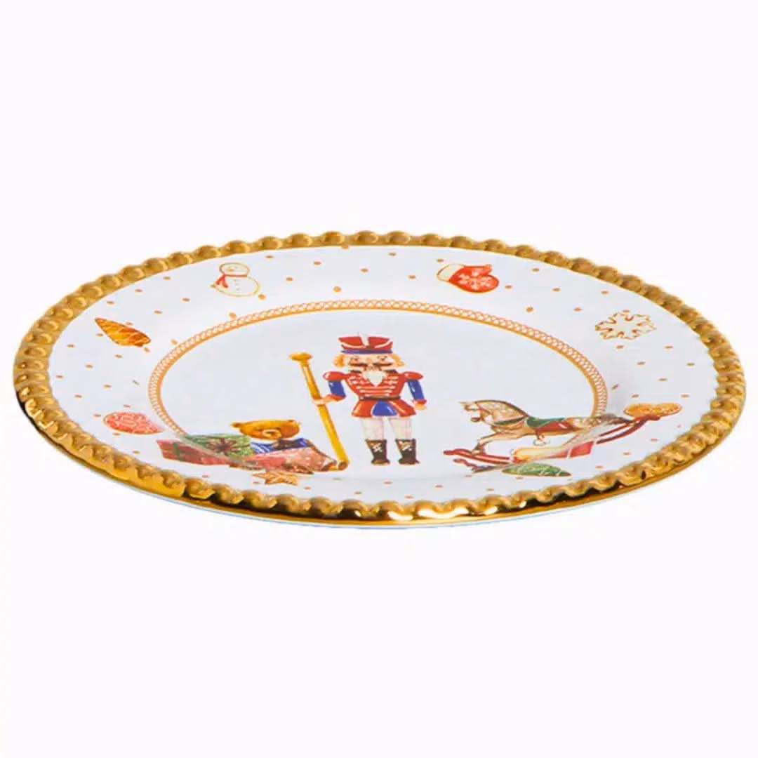 Pratos de Sobremesa Cerâmica Temático Natalino - 6 peças - Image 2