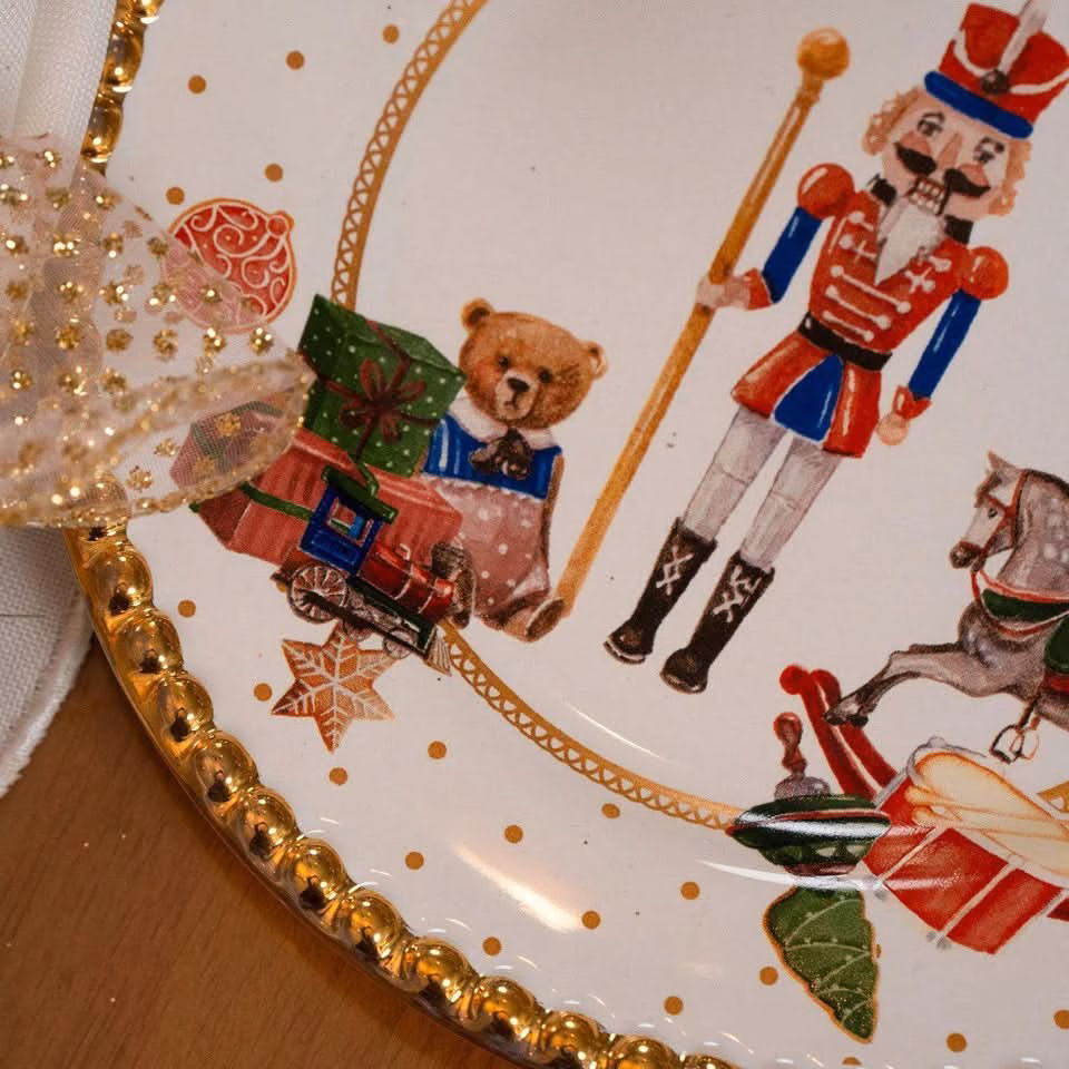 Pratos de Sobremesa Cerâmica Temático Natalino - 6 peças - Image 7
